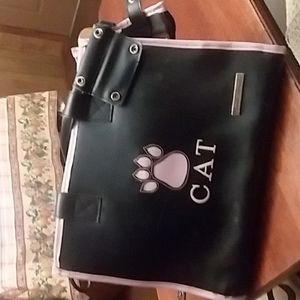 Black and pink cat bag